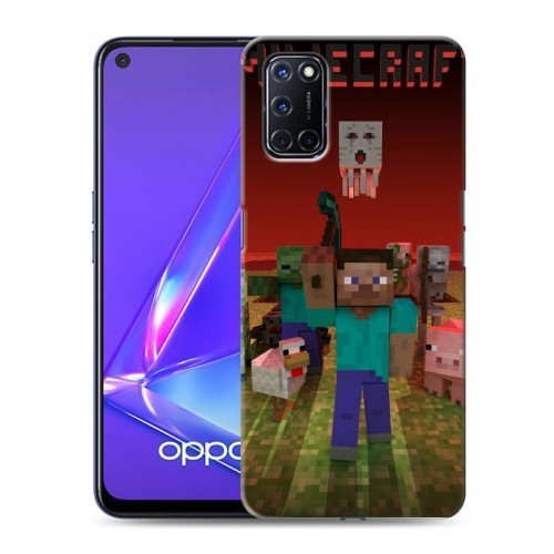 Дизайнерский пластиковый чехол для OPPO A52 Minecraft