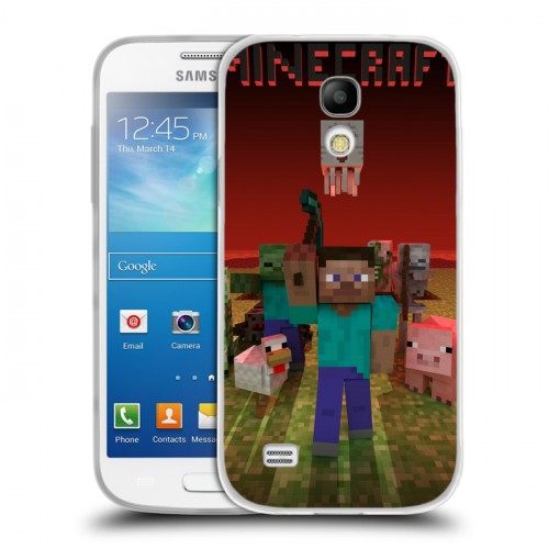 Дизайнерский пластиковый чехол для Samsung Galaxy S4 Mini  Minecraft