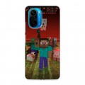 Дизайнерский силиконовый чехол для Xiaomi Poco F3 Minecraft