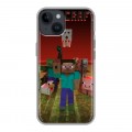 Дизайнерский пластиковый чехол для Iphone 14 Minecraft