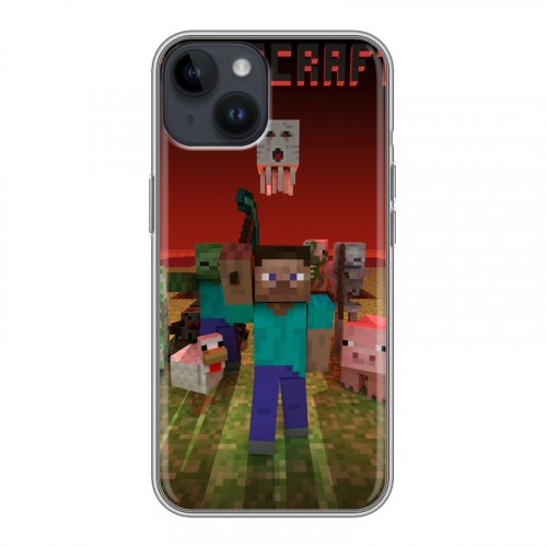 Дизайнерский пластиковый чехол для Iphone 14 Minecraft