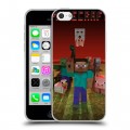 Дизайнерский пластиковый чехол для Iphone 5c Minecraft