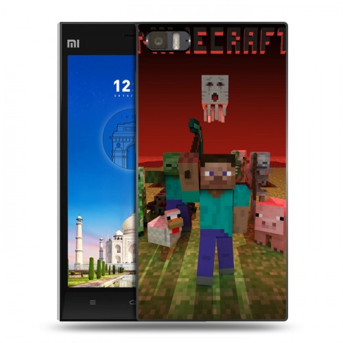 Дизайнерский пластиковый чехол для Xiaomi MI3 Minecraft