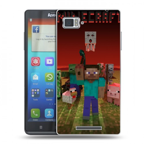 Дизайнерский пластиковый чехол для Lenovo Vibe Z Minecraft