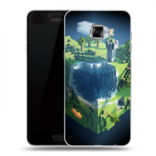 Дизайнерский пластиковый чехол для Samsung Galaxy C5 Minecraft