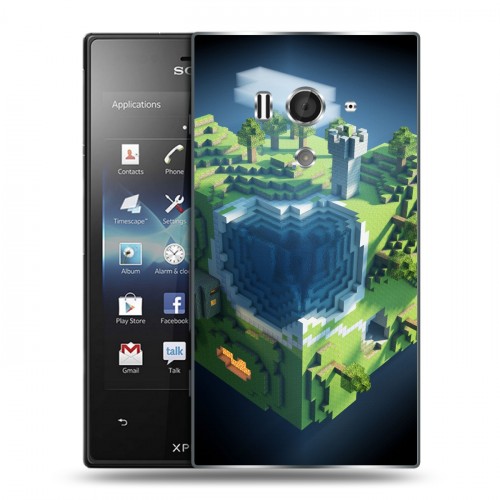 Дизайнерский пластиковый чехол для Sony Xperia acro S Minecraft