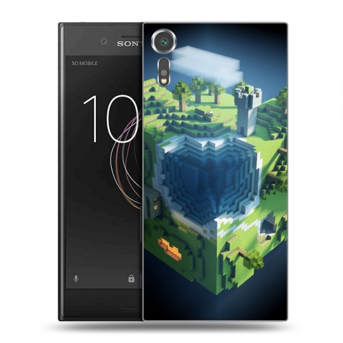 Дизайнерский пластиковый чехол для Sony Xperia XZs Minecraft