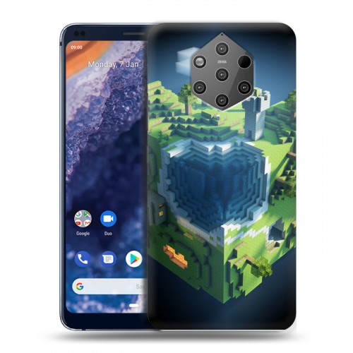 Дизайнерский силиконовый чехол для Nokia 9 PureView Minecraft