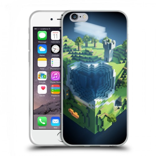 Дизайнерский пластиковый чехол для Iphone 6/6s Minecraft