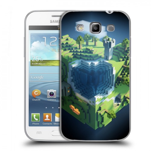 Дизайнерский пластиковый чехол для Samsung Galaxy Win Minecraft