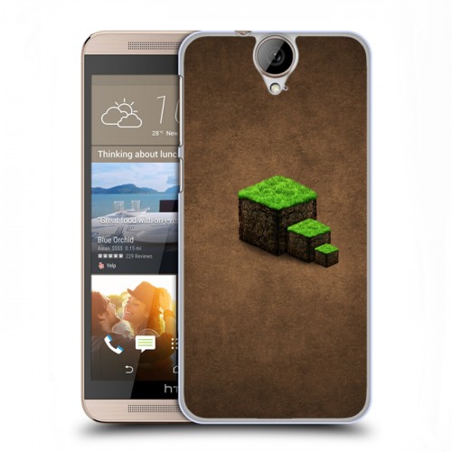 Дизайнерский пластиковый чехол для HTC One E9+ Minecraft