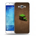 Дизайнерский пластиковый чехол для Samsung Galaxy A8 Minecraft