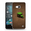 Дизайнерский пластиковый чехол для Microsoft Lumia 550 Minecraft