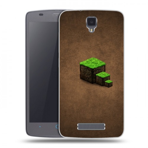 Дизайнерский силиконовый чехол для ZTE Blade L5 Minecraft