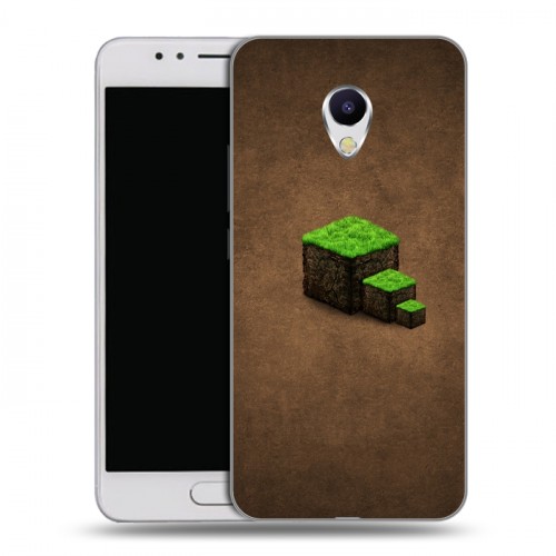 Дизайнерский силиконовый чехол для Meizu M5s Minecraft