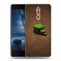 Дизайнерский пластиковый чехол для Nokia 8 Minecraft