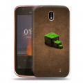 Дизайнерский пластиковый чехол для Nokia 1 Minecraft