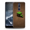 Дизайнерский пластиковый чехол для Nokia 5.1 Minecraft