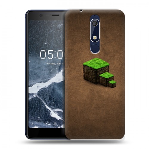 Дизайнерский пластиковый чехол для Nokia 5.1 Minecraft