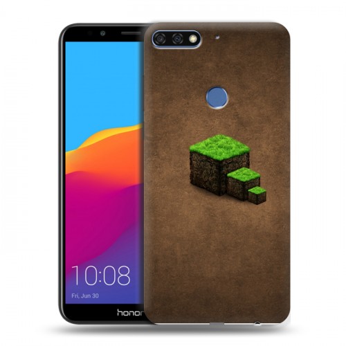 Дизайнерский пластиковый чехол для Huawei Honor 7C Pro Minecraft