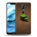 Дизайнерский пластиковый чехол для Nokia 5.1 Plus Minecraft