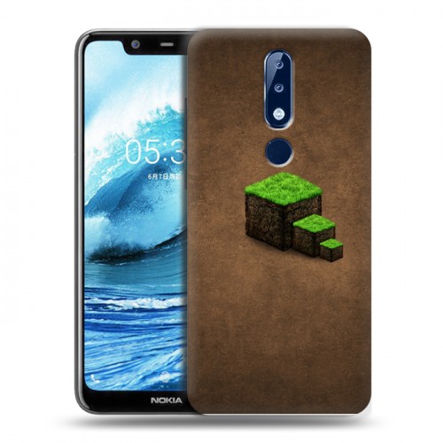 Дизайнерский пластиковый чехол для Nokia 5.1 Plus Minecraft