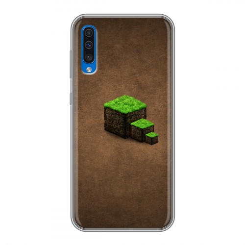 Дизайнерский силиконовый чехол для Samsung Galaxy A50 Minecraft