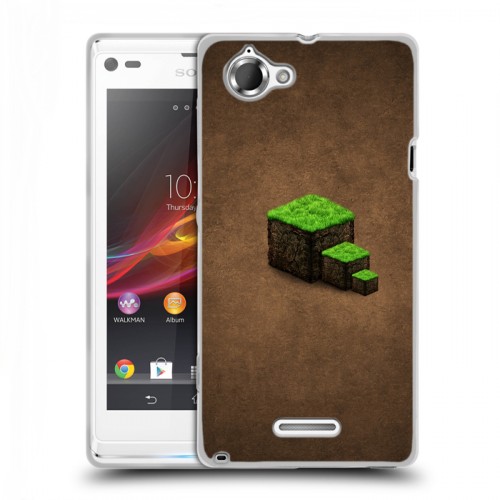 Дизайнерский пластиковый чехол для Sony Xperia L Minecraft