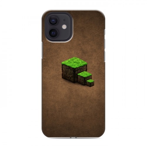 Дизайнерский силиконовый чехол для Iphone 12 Minecraft