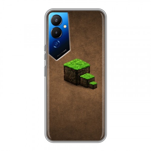 Дизайнерский силиконовый чехол для Tecno Pova 4 Minecraft