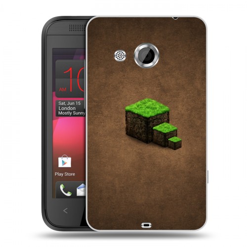 Дизайнерский пластиковый чехол для HTC Desire 200 Minecraft