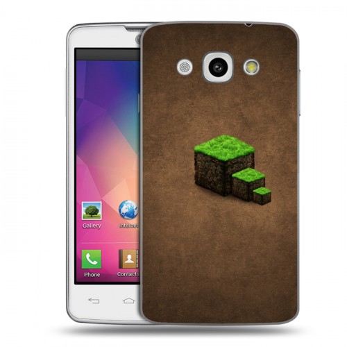 Дизайнерский пластиковый чехол для LG L60 Minecraft