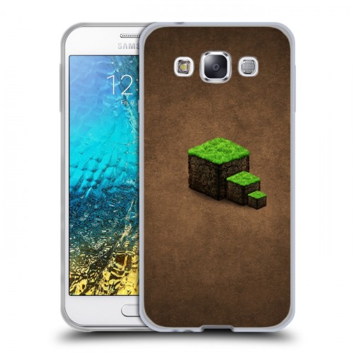 Дизайнерский пластиковый чехол для Samsung Galaxy E5 Minecraft