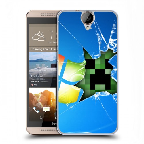 Дизайнерский пластиковый чехол для HTC One E9+ Minecraft