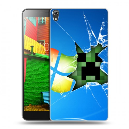 Дизайнерский силиконовый чехол для Lenovo Phab Minecraft