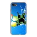 Дизайнерский силиконовый чехол для Iphone 7 Minecraft