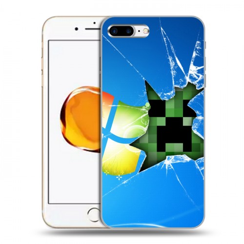 Дизайнерский пластиковый чехол для Iphone 7 Plus / 8 Plus Minecraft