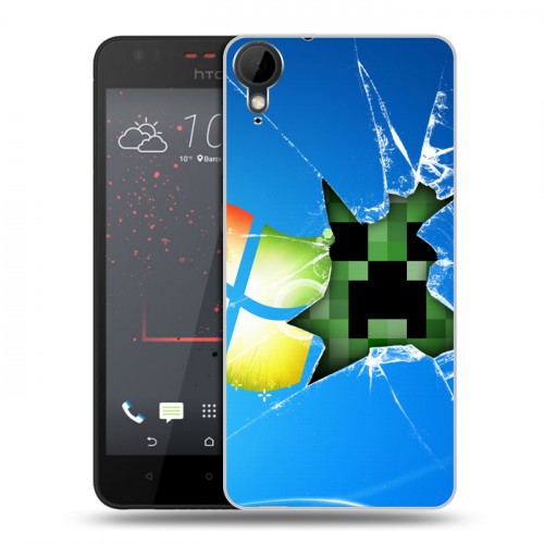 Дизайнерский пластиковый чехол для HTC Desire 825 Minecraft