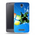 Дизайнерский силиконовый чехол для ZTE Blade L5 Minecraft