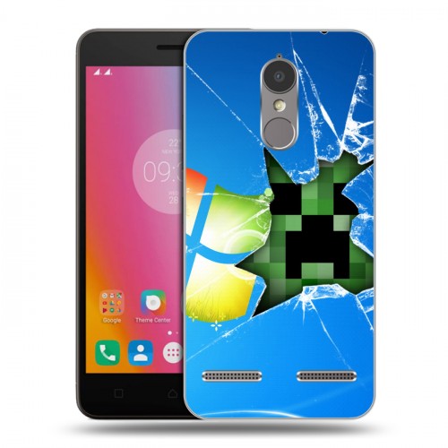 Дизайнерский пластиковый чехол для Lenovo K6 Minecraft