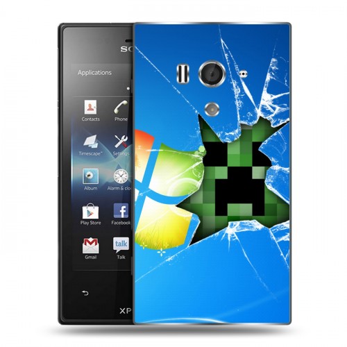 Дизайнерский пластиковый чехол для Sony Xperia acro S Minecraft