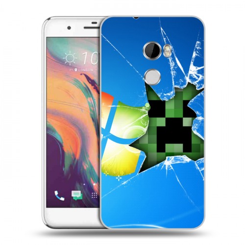 Дизайнерский пластиковый чехол для HTC One X10 Minecraft