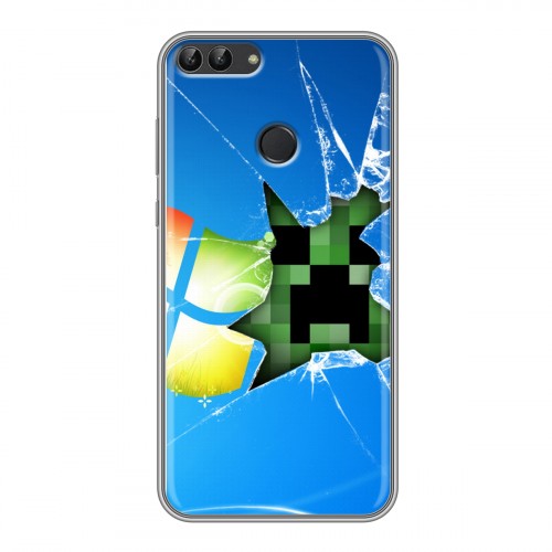 Дизайнерский силиконовый чехол для Huawei P Smart Minecraft