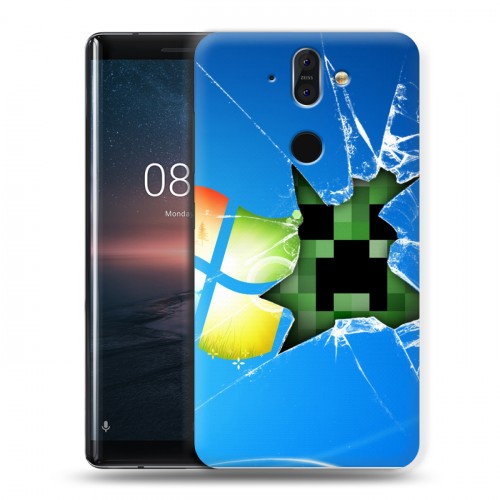 Дизайнерский пластиковый чехол для Nokia 8 Sirocco Minecraft