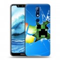 Дизайнерский силиконовый чехол для Nokia 5.1 Plus Minecraft