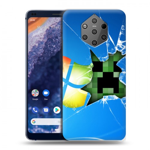 Дизайнерский силиконовый чехол для Nokia 9 PureView Minecraft