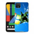 Дизайнерский пластиковый чехол для Google Pixel 4 Minecraft