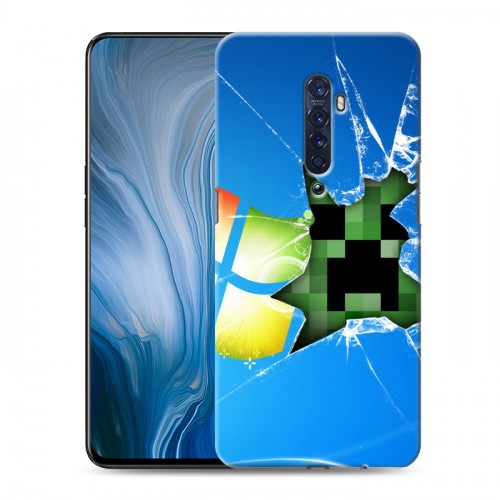 Дизайнерский пластиковый чехол для OPPO Reno2 Z Minecraft