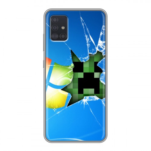 Дизайнерский силиконовый чехол для Samsung Galaxy A51 Minecraft