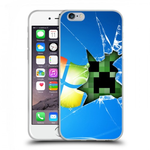 Дизайнерский пластиковый чехол для Iphone 6/6s Minecraft